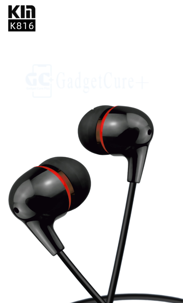KIN K816 Super Bass Wired Earphone with Microphone - Image 3