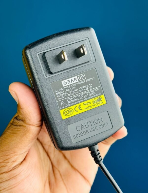GearUP 12V/3A Power Adapter for WGP and Router (AC 100-240V To DC 12V, 3A) - Image 2