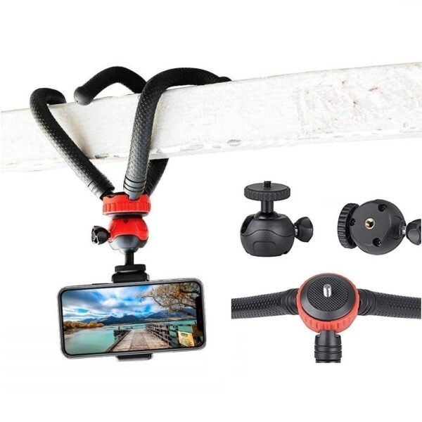 Octopus Tripod With Ball Head- Best For DSLR Or Smartphone Vlogging & Table Stand - Image 3