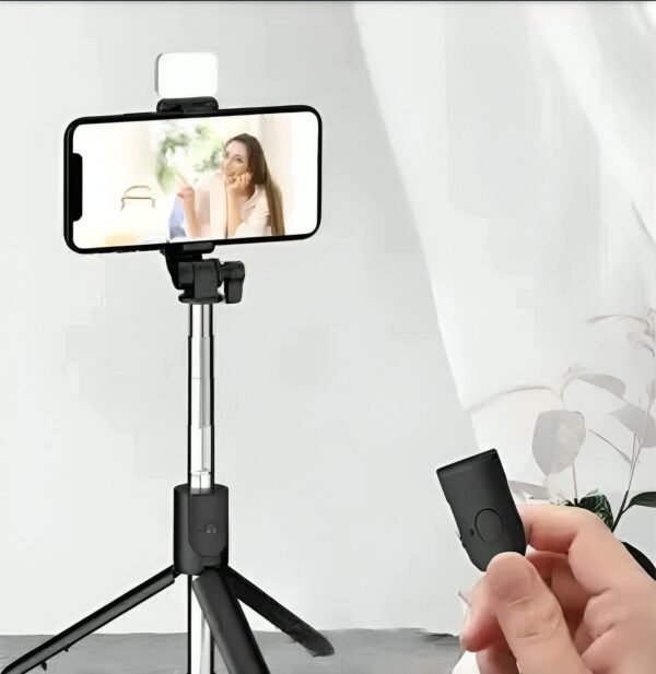 Q07 Tripod + Selfie stick With Light - Image 2
